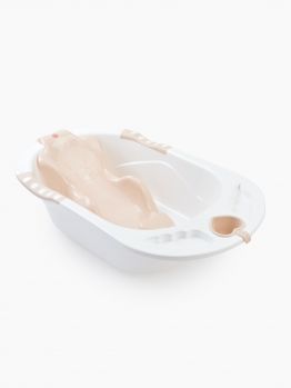 Детская ванна Happy Baby Bath Comfort, Sand (Белый / Бежевый)
