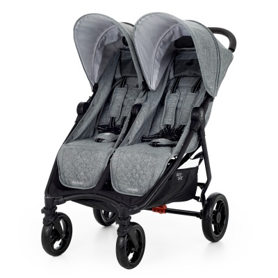 Прогулочная коляска для двойни Valco Baby Slim Twin Tailormade, Grey Marle (Серый)