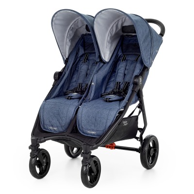 Прогулочная коляска для двойни Valco Baby Slim Twin Tailormade, Denim (Синий)