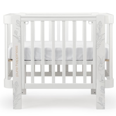 Детская кровать-трансформер Happy Baby Mommy Love + комплект расширения, White (Белый)