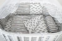 Комплект в кроватку AmaroBaby Premium (18 предметов), Радуга (Серый, Бязь) - вид 1 миниатюра