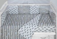 Комплект в кроватку AmaroBaby Premium (18 предметов), Радуга (Серый, Бязь) - вид 7 миниатюра