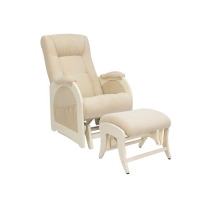 Комплект Milli Joy (кресло-качалка для кормления + пуф), Дуб шампань, ткань Verona Vanila - вид 1 миниатюра