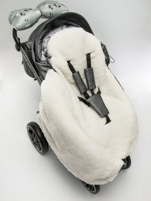 Конверт зимний меховой Amarobaby Snowy Baby, Пингвины / Cерый, 85 см - вид 17 миниатюра