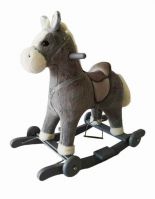 Лошадка каталка-качалка AmaroBaby Prime (с колесами), Серый - вид 1 миниатюра