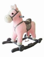 Лошадка каталка-качалка AmaroBaby Prime (с колесами), Розовый - вид 1 миниатюра