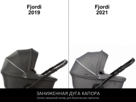 Коляска 3 в 1 Noordi Fjordi 2021, Dark Grey (813) - вид 71 миниатюра