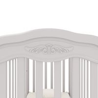Детская кроватка-качалка Gandylyan Шарлотта (колесо-качалка), Белая ночь - вид 1 миниатюра