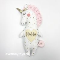 Мягкая игрушка LoveBabyToys Единорог Мама, коллекция "Радужный единорог" (Розовый) - вид 1 миниатюра