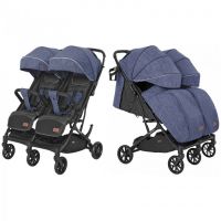 Прогулочная коляска для двойни Carrello Presto Duo CRL-5506, Oxford Blue - вид 1 миниатюра