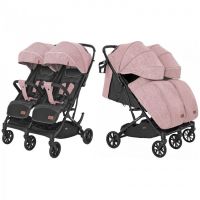 Прогулочная коляска для двойни Carrello Presto Duo CRL-5506, Cherry Pink - вид 1 миниатюра