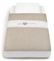 Комплект в кроватку CAM Cullami Bedding Kit, T154 (Бежевый сердечко) - вид 1 миниатюра