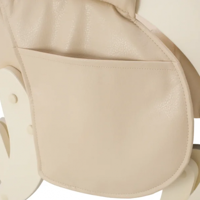 Комплект Milli Smile с карманами (кресло-качалка для кормления + пуф), Дуб Шампань / Эко-кожа Polaris Beige (Бежевый) - вид 11 миниатюра
