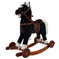 Лошадка каталка-качалка Pituso Fandango (с колесами), Черный - вид 1 миниатюра