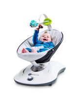 Электронное кресло-качалка для новорожденных 4moms RockaRoo, Серебро - вид 1 миниатюра