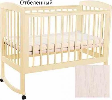 Детская кроватка-качалка Лель-Кубаньлесстрой Ромашка (колесо-качалка) - вид 3 миниатюра
