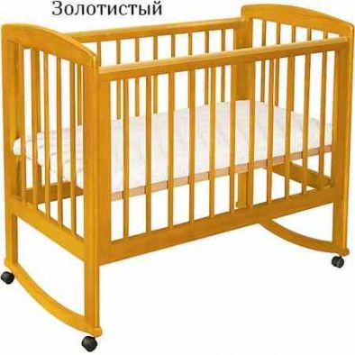 Детская кроватка-качалка Лель-Кубаньлесстрой Ромашка (колесо-качалка) - вид 5 миниатюра