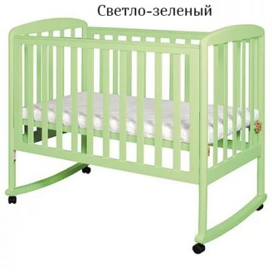 Детская кроватка-качалка Лель-Кубаньлесстрой Ромашка (колесо-качалка) - вид 11 миниатюра